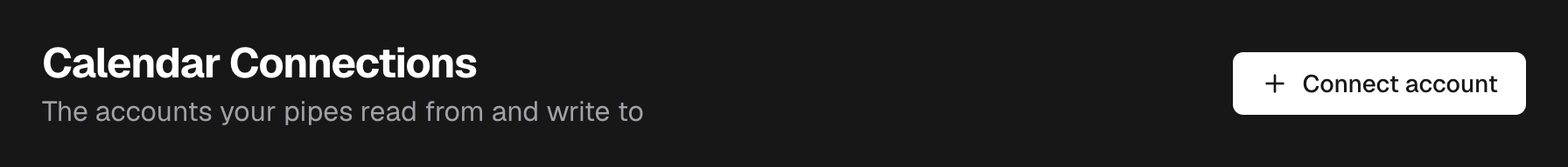 Connect account button