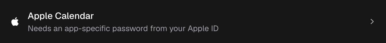 Apple provider in CalendarPipe