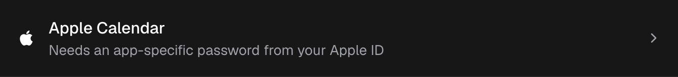 Apple provider in CalendarPipe
